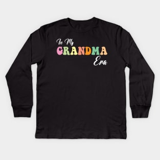 Groovy Retro In My Grandma Era Kids Long Sleeve T-Shirt